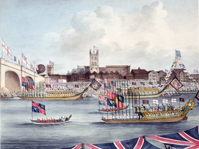 The Opening of New London Bridge, 1st August 1831 by English School